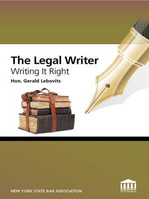 cover image of The Legal Writer: Writing It Right